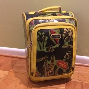 White Polka Dot Hardside Luggage 